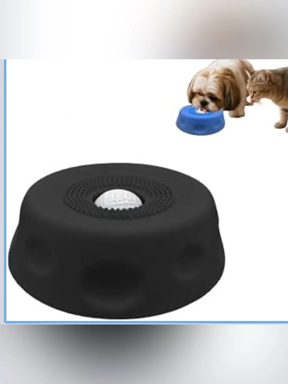 NWOT Slow Feeder Dog Bowl with Roll Ball, Slow Down pet Eating,Lick Toys, Black